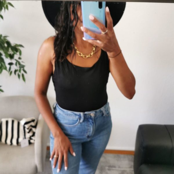 Body Prisca noir dos nu a bretelle