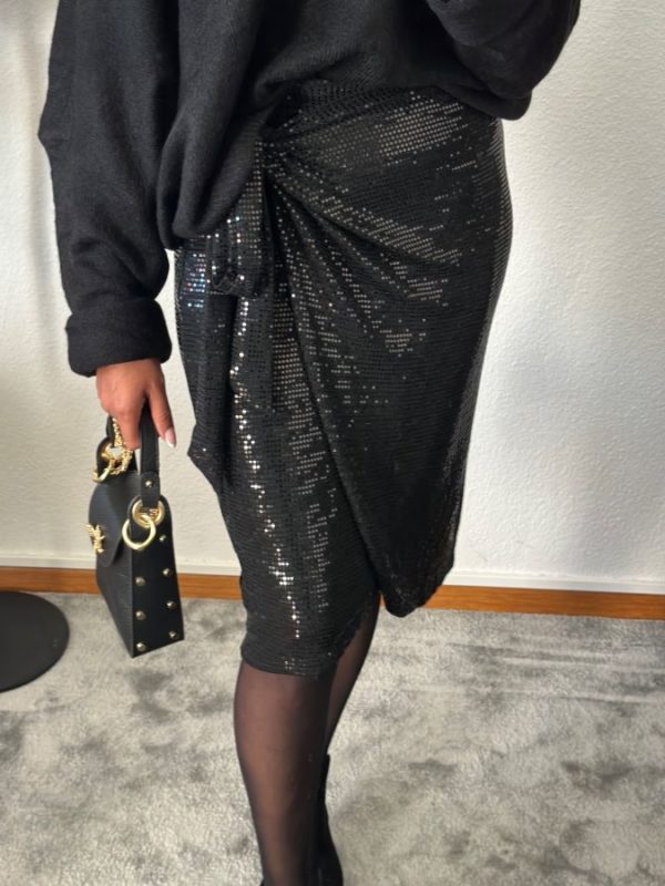Jupe Noelia noire à paillette – Image 3