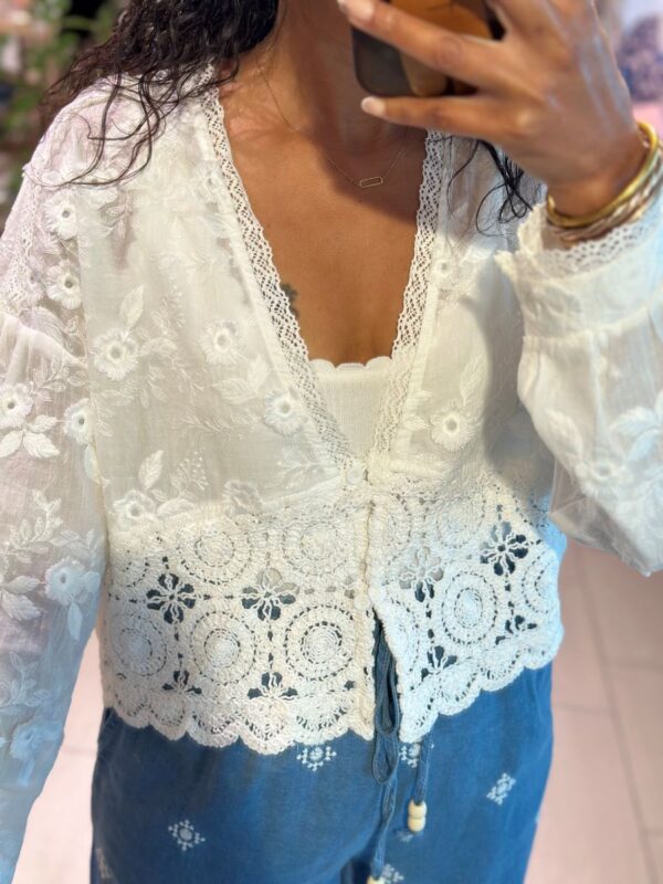 Blouse Amaya blanche