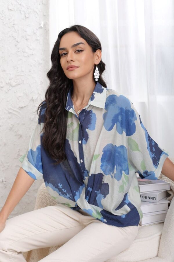 Blouse Elora imprimée Blue