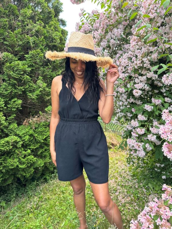 Combi short Luana dos croisé noire – Image 2