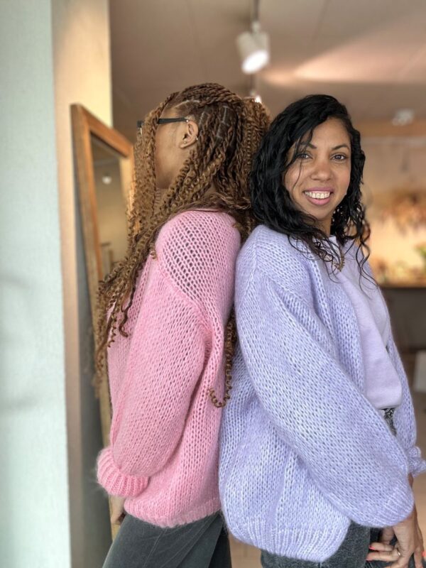 Gilet Betty Rose en maille BUBBLE GUM – Image 3