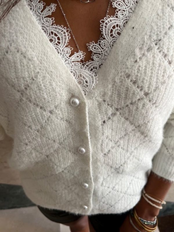 Gilet Harmonie en écru se porte recto verso – Image 3
