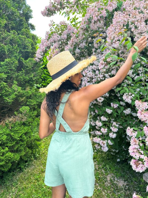 Combi short  Luana dos croisé vert eau – Image 2