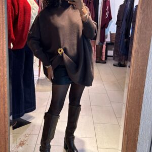 Pull oversize Natty couleur chocolat