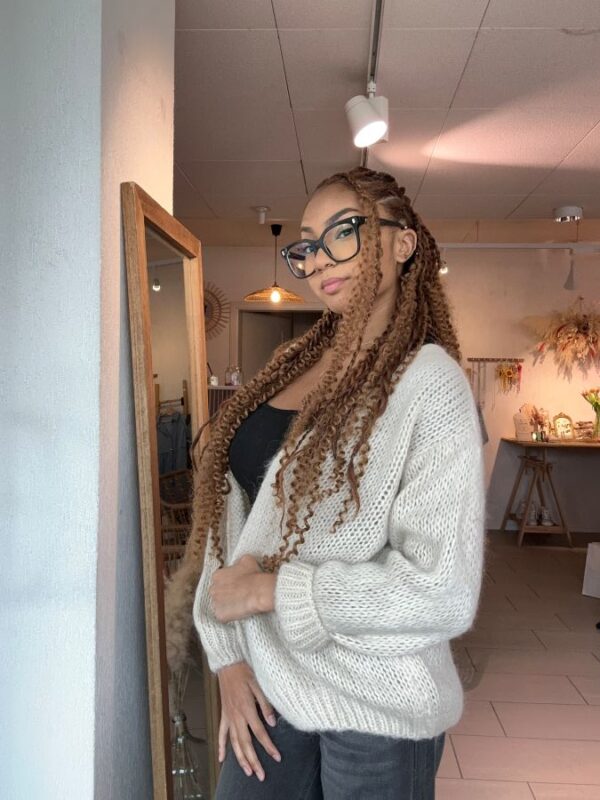 Gilet Betty en maille Beige