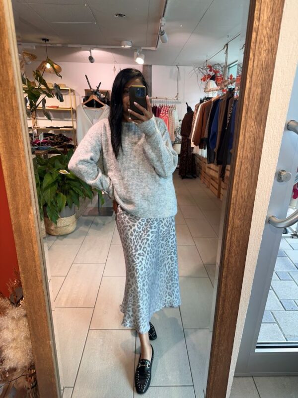 Pull Laure en maille gris