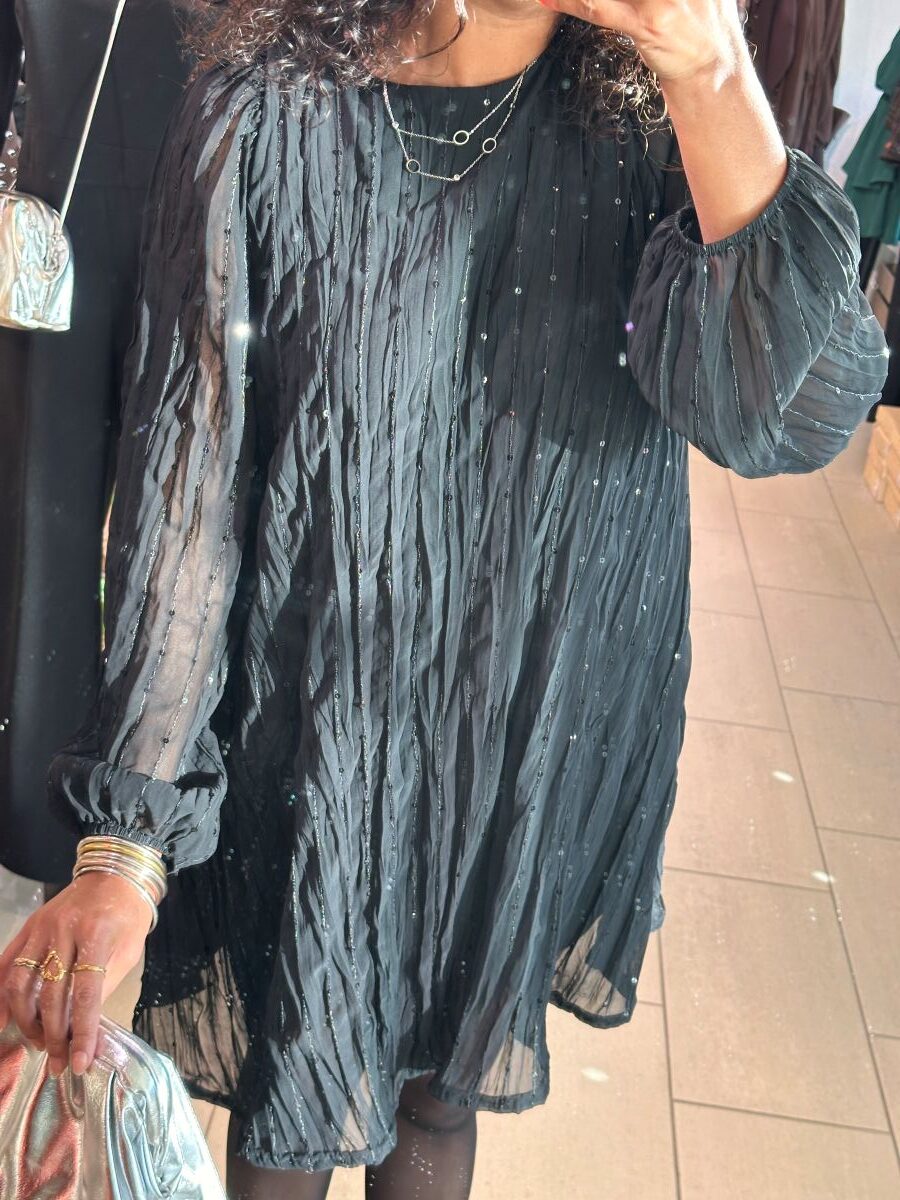 Robe Maëva Noire à sequins
