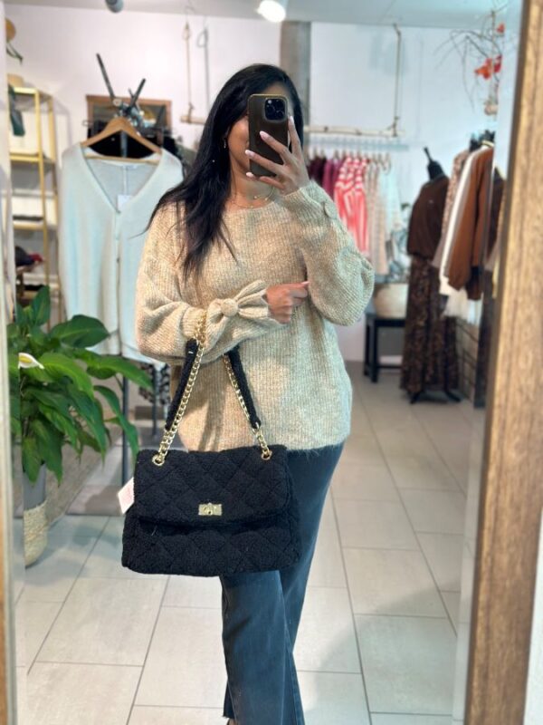 Pull Laure en maille camel – Image 2