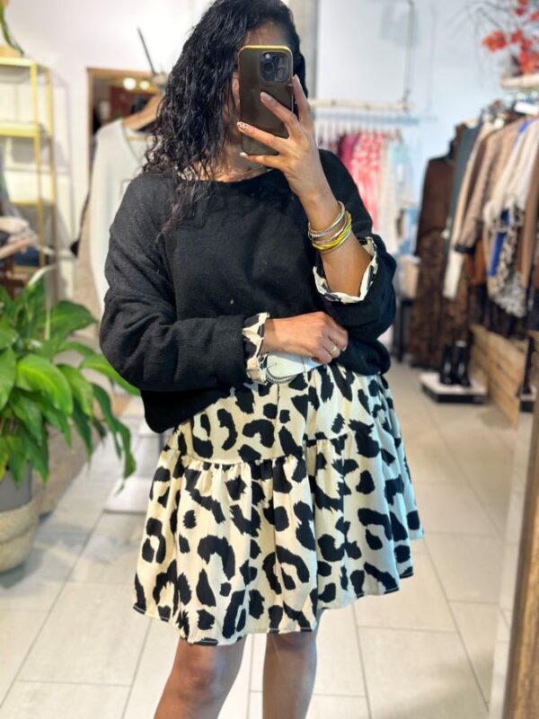 Robe Annie beige à motifs léopard – Image 3