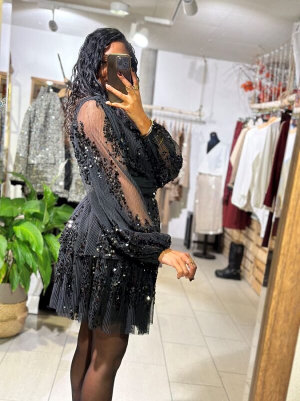 Robe Gilda à sequin noir – Image 3