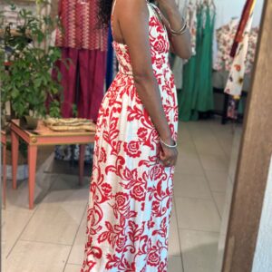 Robe longue Samantha rouge