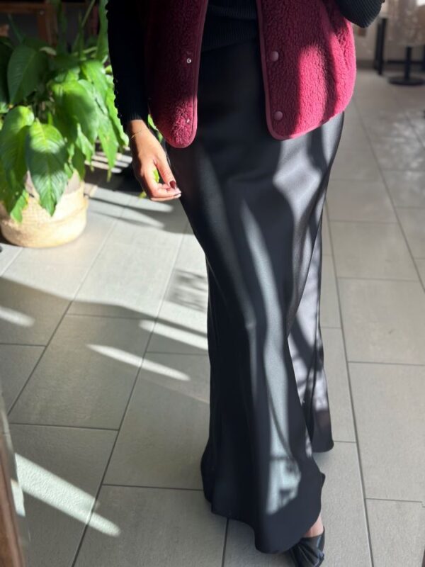 Jupe Zilda Noire effet satin