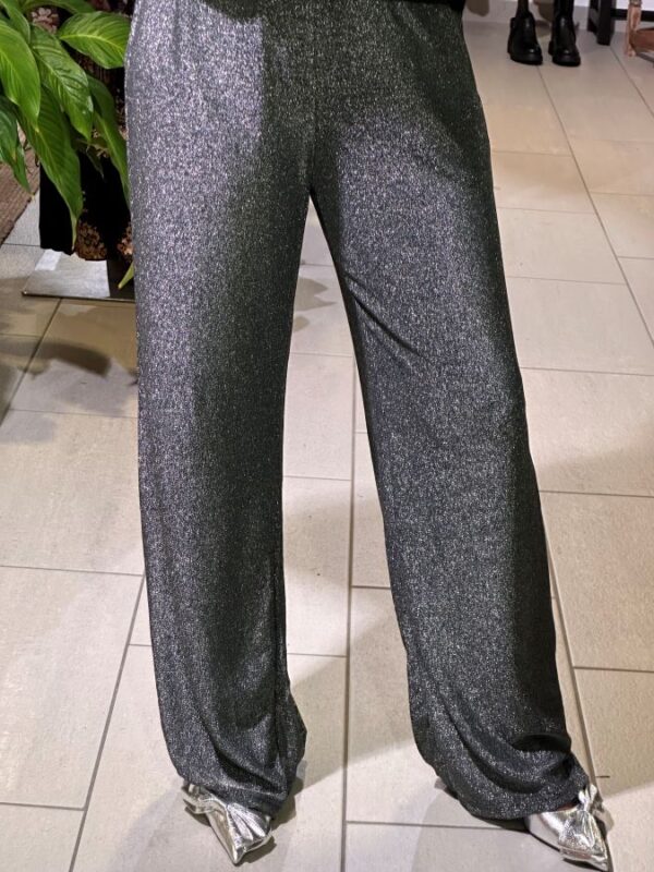 Pantalon argenté coupe droit