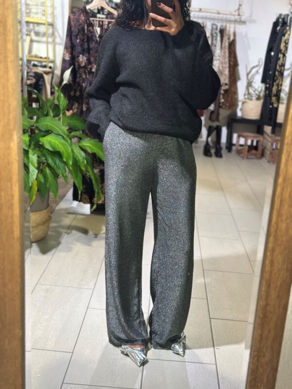 Pantalon argenté coupe droit – Image 2