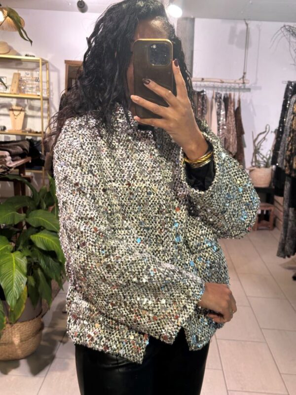 Bomber en tweed à paillette – Image 2