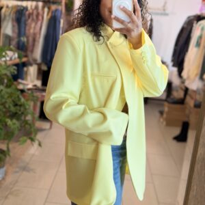 Blazer Kessia jaune asymétrique