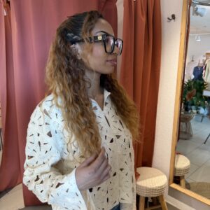 Gilet Judith en crochet beige