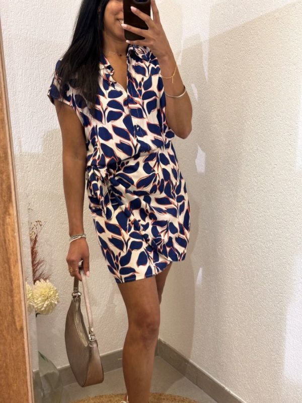 Robe Eryna effet portefeuille imprimée