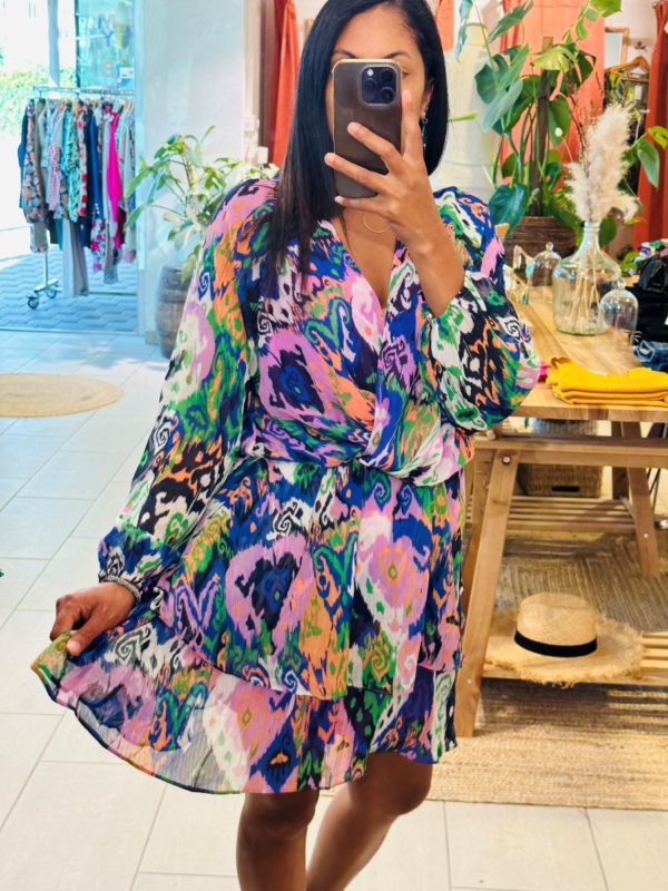 Robe Maelyne à motif violette