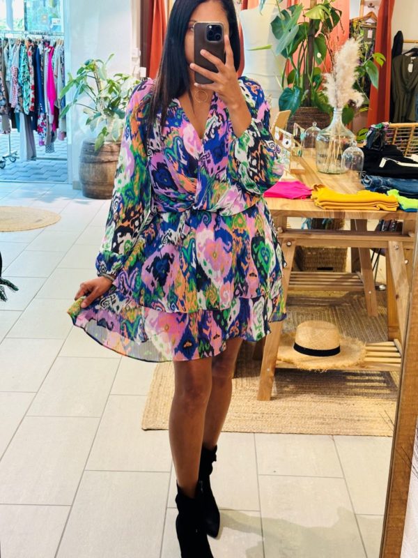 Robe Maelyne à motif violette – Image 2