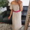 Robe Elsa en gaze de coton beige – Image 2