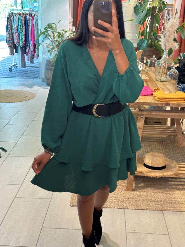 Robe Maelyne vert sapin