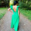 Robe Dalia verte décolleté au dos – Image 2