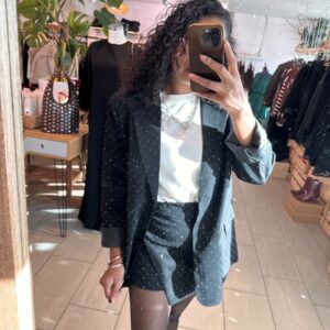 Blazer en strass noire Stephy