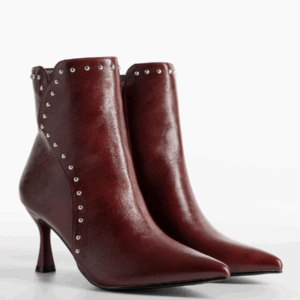 Bottines bordeaux à talons