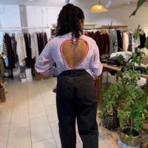 Chemise Charlie coeur ouvert dans le dos Violet