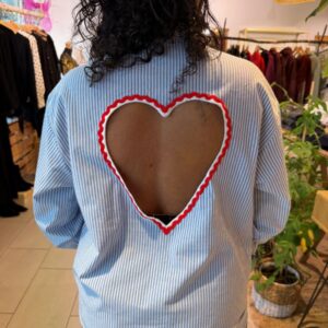 Chemise Charlie coeur ouvert dans le dos blue