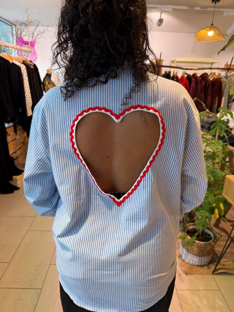 Chemise Charlie coeur ouvert dans le dos blue