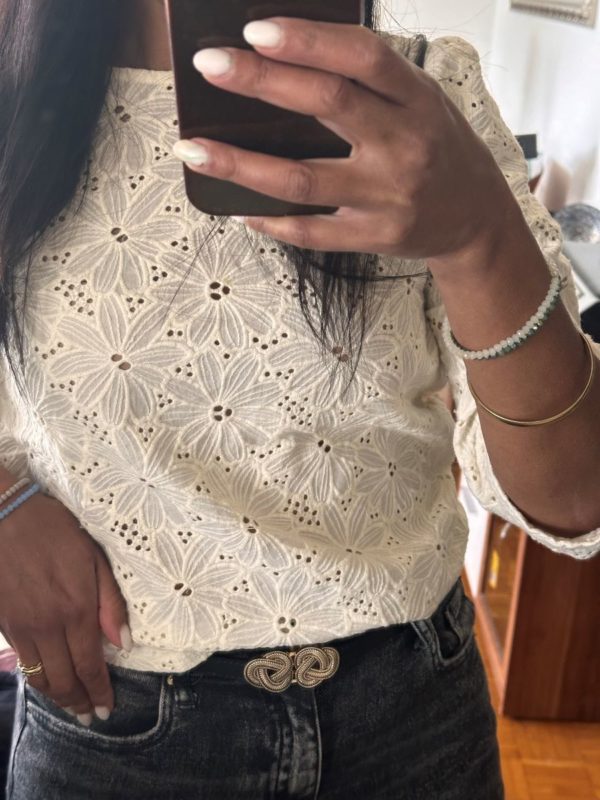 Ceinture noire réglable boucle dorée – Image 3