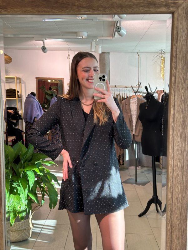 Combishort Jersy noire à strass – Image 3