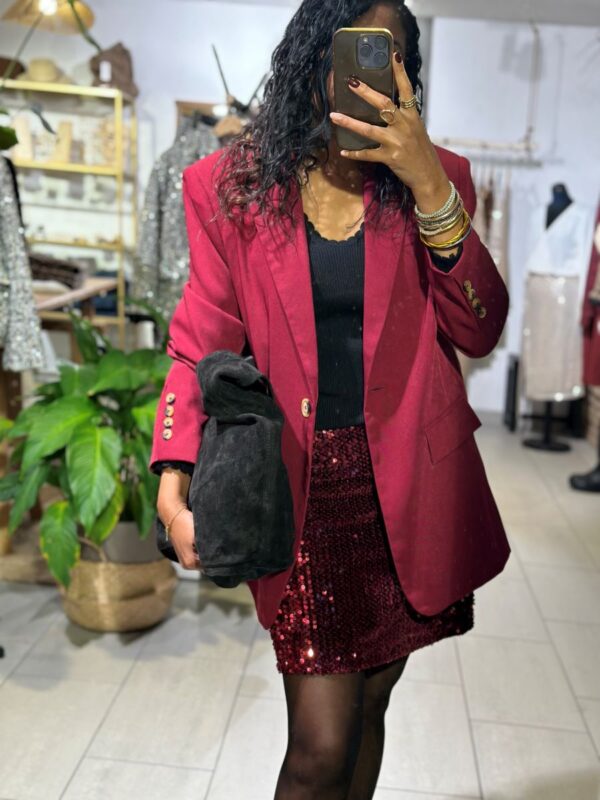 Blazer Paulette en bordeaux – Image 2