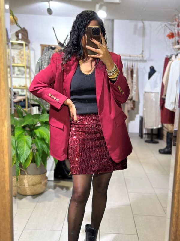 Blazer Paulette en bordeaux