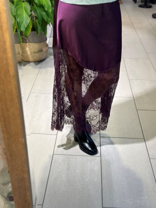Jupe Héléna bordeaux en dentelle – Image 4