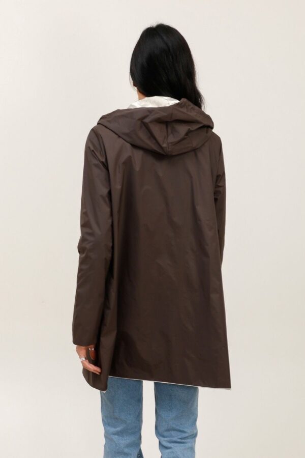 Imperméable réversible Long mi-saison chocolat – Image 2