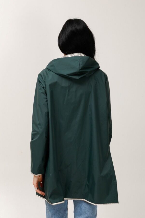 Imperméable réversible Long mi-saison vert – Image 3