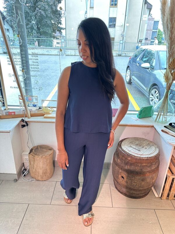 Combi-pantalon Alma en Marine – Image 2