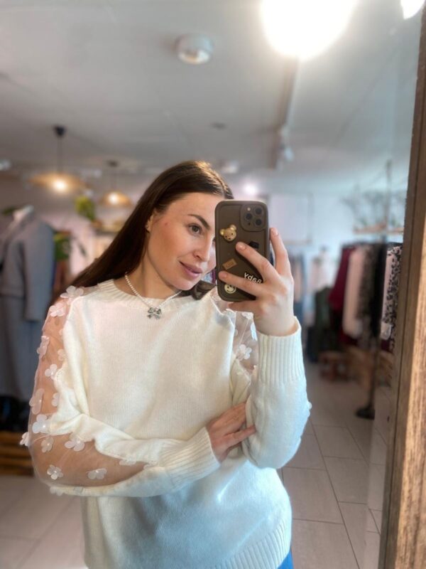 Pull blanc Indie – Image 2