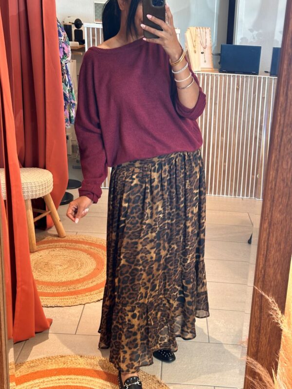 Pull Jacky loose bordeaux