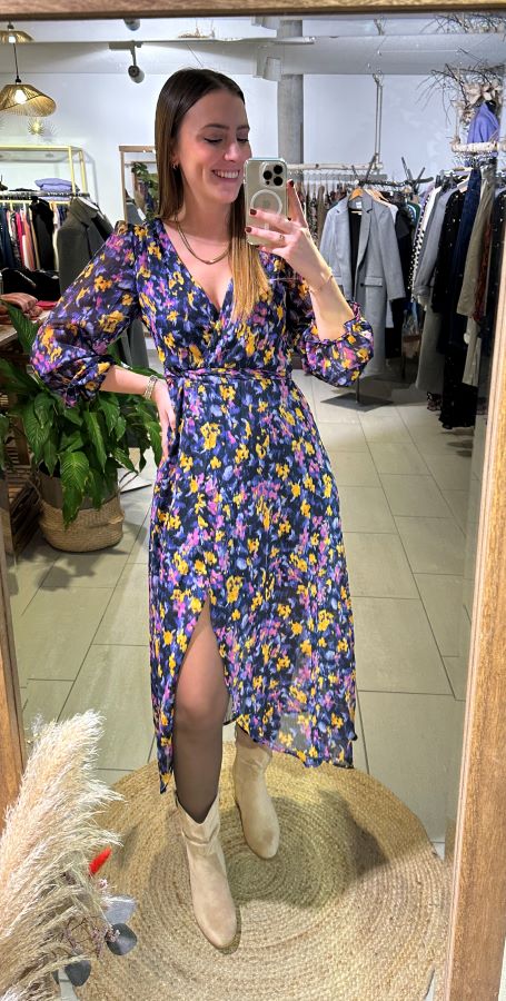 Robe porte feuille Luigia violet Robe porte feuille Luigia violet