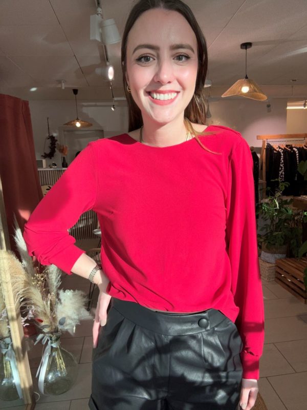 Blouse Abba rouge dos nu – Image 2