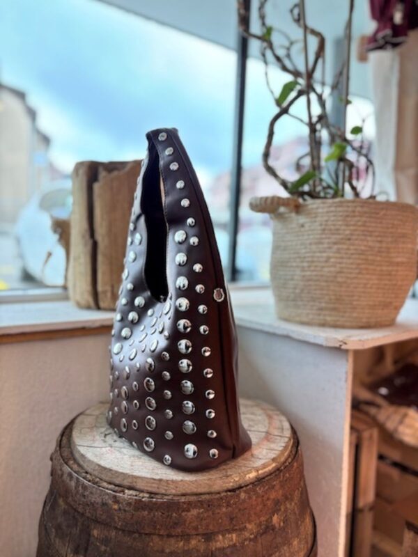 Sac à clous hobo Lima chocolat – Image 2