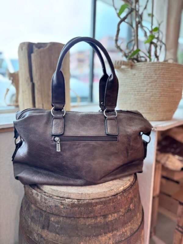 Sac café en simili cuir – Image 4