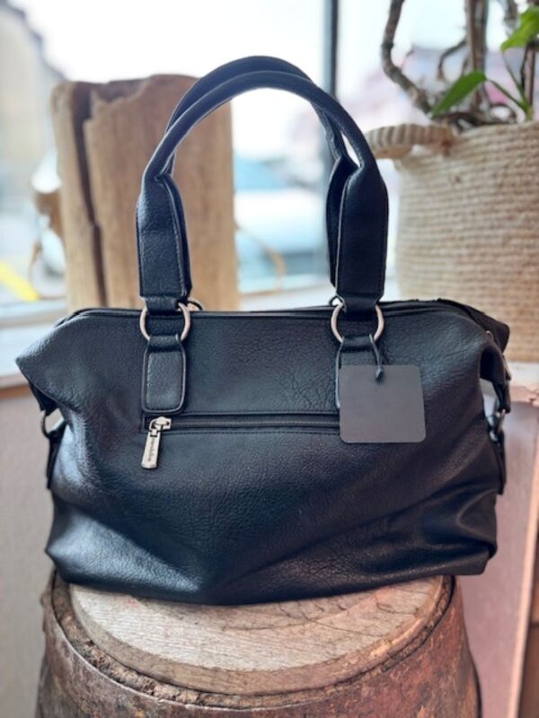 Sac noir en simili cuir – Image 4