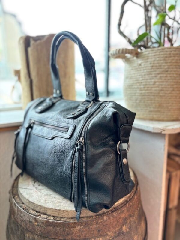 Sac noir en simili cuir – Image 2