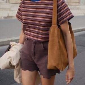 Short Luigi festonné chocolat